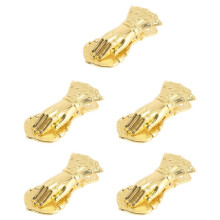 5X Lyxigt Chic KontorspappersföRvaringskläMma Smidesguld Vintage Handform Legering Dokumenthandbok FöRvaringskläMma HemtäTningskläMma