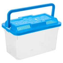 Skyblauwe ABS Visbak Met Transparant Draagbaar Terrarium