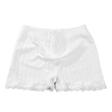 Ademende Witte Onderbroek Shorts Vrouw Midden Taille Stretch