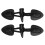 2St Robuuste Toggle Knopen Voor Kleding En Jas Accessoires Zwart 1