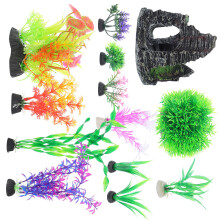 13St Aquarium Ornament Met Resin En Kleurrijke Nepplanten
