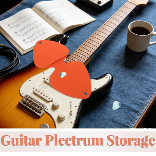 2St Compacte Gitaar Plectrum Case Stijlvolle Pickopslag