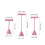 3St Fluwelen Oorbellen Display Roze Compact Organizer Retail 2
