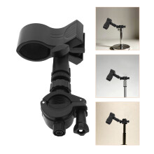 1X Verstelbare Mic Clip Met , Zwart, Voor Livestream En Podcast