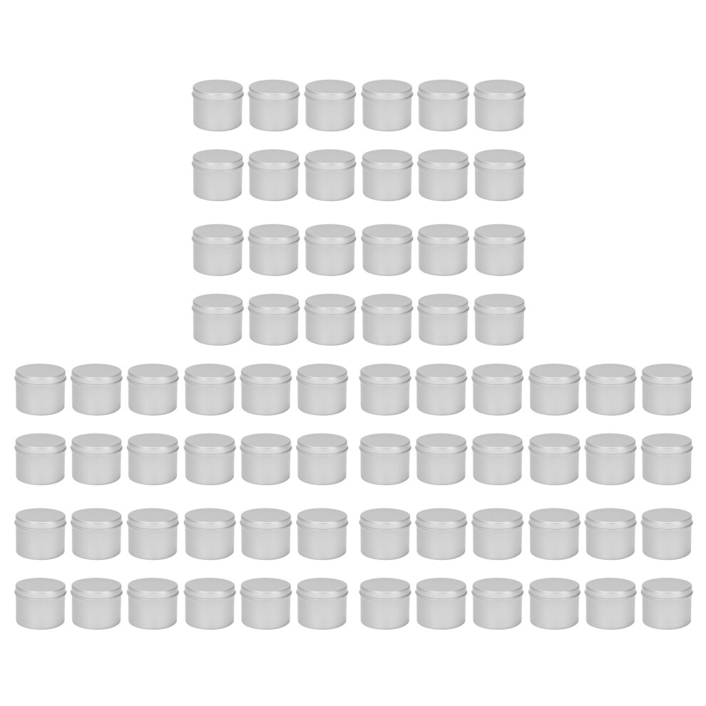 Photos - Other Bathroom Accessories 72 Pack Round Metal Tins Box Candle Tin Black Aluminum Jar Storage Empty Pot Plain Cans Cream Cosmetic Container