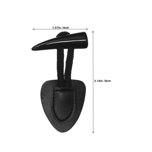 2St Robuuste Toggle Knopen Voor Kleding En Jas Accessoires Zwart 1