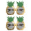 2St Hawaii Ananas Zonnebril Plastic Party Bril Goud 1