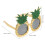 2St Hawaii Ananas Zonnebril Plastic Party Bril Goud 2