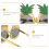 2St Hawaii Ananas Zonnebril Plastic Party Bril Goud 4