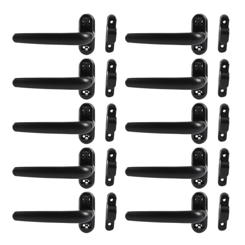 10X Door and Window Handle Lock Casement Window Lock Wheel Handle Black