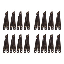 Furniture Box Rotatable Folding Lid Support Hinge Bronze Tone 16Pcs