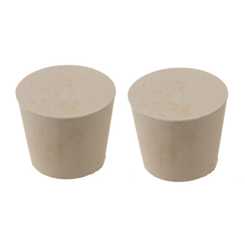 2X New Rubber Stopper Bungs Laboratory Solid Hole Stop Push-in Sealing Plug 7 28x37mm