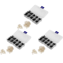300 Pcs 6-12 mm Plastic Safety Eyes, Black Safety Eyes Doll Making with 300 Pcs Washer for Toy Making DIY Crafts