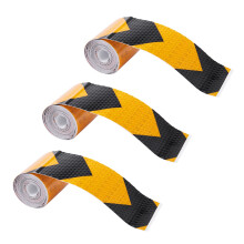 3X 2 Zoll X10 Fuß 3 Meter Nacht Reflektierende Sicherheits Warn Band Streifen Aufkleber Schwarz Gelb