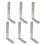 6 Piezas Estante de Acero Inoxidable de 125X75 mm en Forma de L Soporte Angular Soporte Angular 1