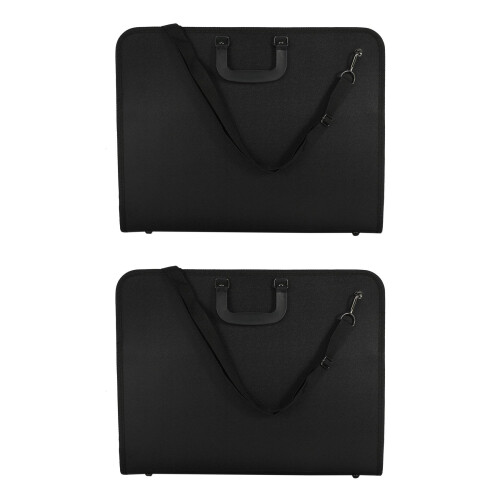 2X A3 Portfolio Expanding Folder File Organiser Office Document Carry Case