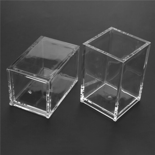 Acrylic Pen Holder 4 Pack,Clear Desktop Pencil Cup Stationery Organizer for Office Desk Accessory 2
