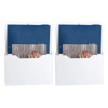 2X Magnetische Dateihalter - Magnetische Papierhalter, Pocket-Organizer Bürobedarf Speicher Mail-Organizer für Notebooks, Schreiben