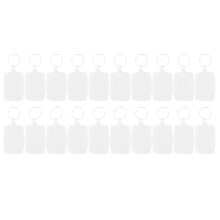 20Pcs Transparent Blank Insert Photo Picture Frame Key Ring Split Keychain