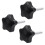 3X M8 x 40mm Screws Star  Wing Screw Clamp Knob Handle Black 1