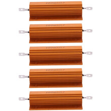 5X Oro Alluminio Placcati Resistore Resistenza di Potere 100W, 1 Ohm 1R