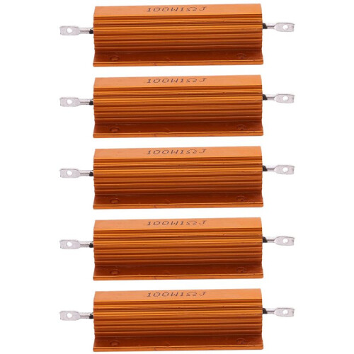 5X Plaque or Aluminium Resistor Resistance 100W, 1 Ohm 1R