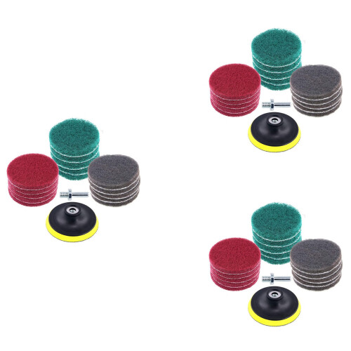 48 Peças de 4 Polegadas, Escova Elétrica, Esfregão de Azulejos, Kit de Limpeza com Suporte de Disco de 4 Polegadas
