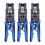 3Pc Durable Coax Compression Crimper Tool BNC/RCA/F Crimp Connector RG59/58/6 Cable Wire Cutter Crimping Plier 1