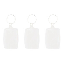 30Pcs Transparent Blank Insert Photo Picture Frame Key Ring Split Keychain