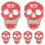 6St Stevige Rhinestone Skull Patch Voor Jas, Tas En Rok 1