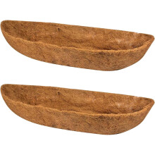 Inserto de Coco para Cestas Colgantes de Jardín Semicírculo Marrón 76 cm — macetas colgantes, fibra coco natural