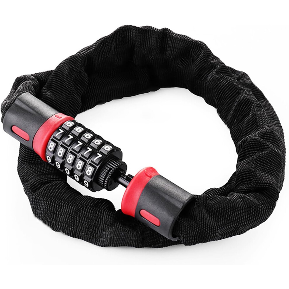 Chain Bicycle Lock with 5-Digit Code, Heavy-Duty Secure Lock 90 cm â combination bike lock, 90cm bike lock-image-OPC-PWJ59S9-NEW