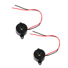 2St Alarm Buzzer Met Stevige ABS Behuizing Zwart
