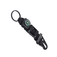 1St Zwarte Paracord Survival Keychain Met Flessenopener En