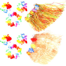 2Sets Hawaii Grasrok Set Met Sierlijke En Elastische Taille
