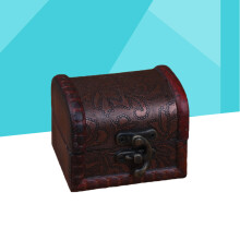 1Wooden Vintage Storage Box Koffie Elegant En Stevig