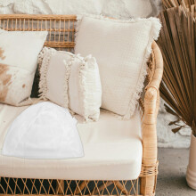 2St Witte Stof Sofa Hoes Voor Zitzak Stoelen, Wasbaar En Duurzaam