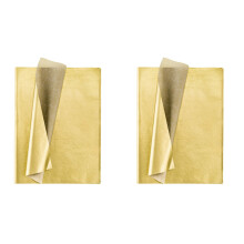 Papel de Seda Dourado, 200 Folhas de Papel de Embrulho Metálico para Festa de Aniversário, Decoração de Aniversário do Dia Dos Namorados