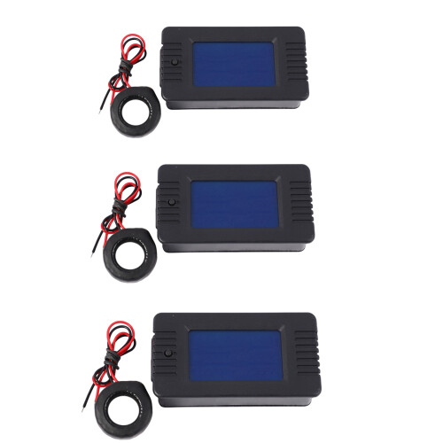 3X Neueste AC 6In1 220 V 100A Ein Phasig Digital Panel Amp Volt Strom Messer Watt Kwh Power Factor Meter mit Spule CT