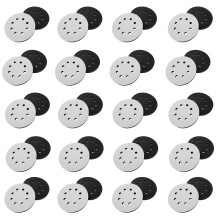 40PCS 5 Inch(125mm) 8-Hole Soft Sponge Interface Pad for Sanding Pads and Hook and Loop Sanding Discs