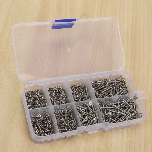 4000Pcs Stainless Steel Self Tapping Screw Assortment Kit Lock Nut Wood Thread Nail Screw Sets M2 2