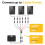 Solar Parallel Connectors, 2-3 Panels, 10AWG Y Branch Adapter Cable, Waterproof 4