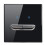 Wall Light  2 Gang Tempered Glass Panel  LED Night Light Black Pass Through 1