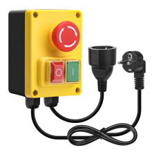 220V Enfas Säkerhetsbrytare med Nödstopp, Idealisk för Fräsbord och Elektriska Apparater EU-Kontakt