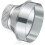 Aumento de Redutor de Duto de 6 A 4 Polegadas, Adaptador de Duto de Ar de Aço Galvanizado, Conector de Tubo Redondo Frisado, Acoplamento de Encaixe 1