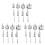 36Pcs Diamond Drill Bits Glass Tile Hole Saw Bits Set, Hollow Core Drill Bits, Extractor Remover Hole Saws for Glass 1