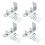 4X Floor Guide for Bottom of Sliding Barn Doors Adjustable Wall Mount Stay Roller Guide  Bearings 1
