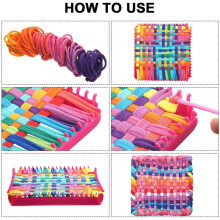 384 Pcs 7 Inches Potholder Loops Weaving Loom Loops Weaving Loops with 12 Colors for DIY Crafts Supplies A