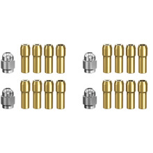 20Pcs Brass Collet for ,Replacement 4485 Quick Change Rotary Drill Nut Tool Set 0.8/1.2/1.5/1.8/ 2.0/2.4/3.0/3.2mm