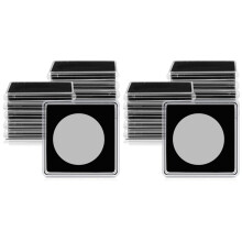 40 Pcs Argent Dollar Coin Holder, 2 x 2 Half Dollar Coin Holder Coin Capsule Coin Snap Plastic Coin Holder, 37.5mm